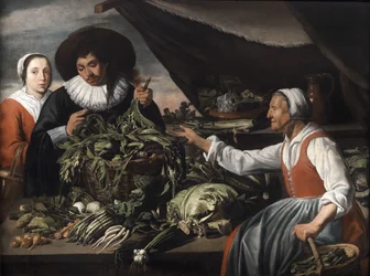 Vieille vendeuse de légumes